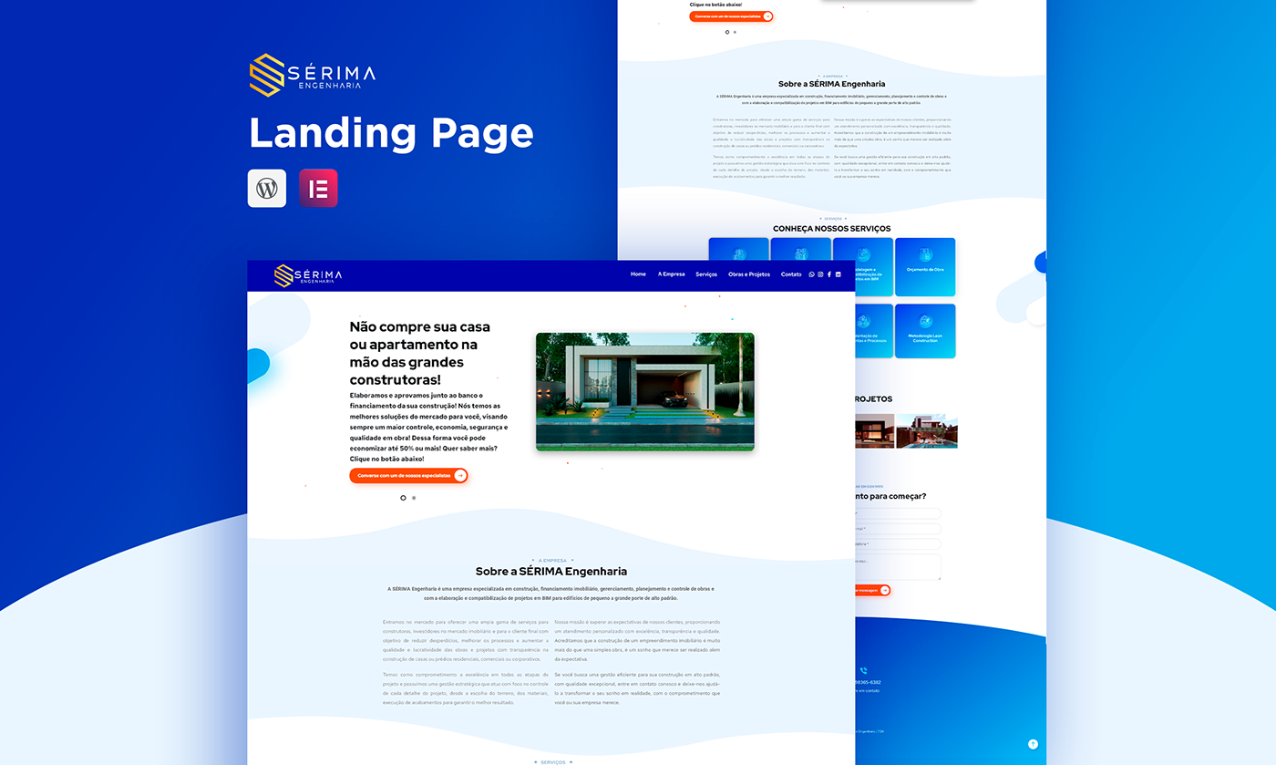 Landing Page – Sérima Engenharia